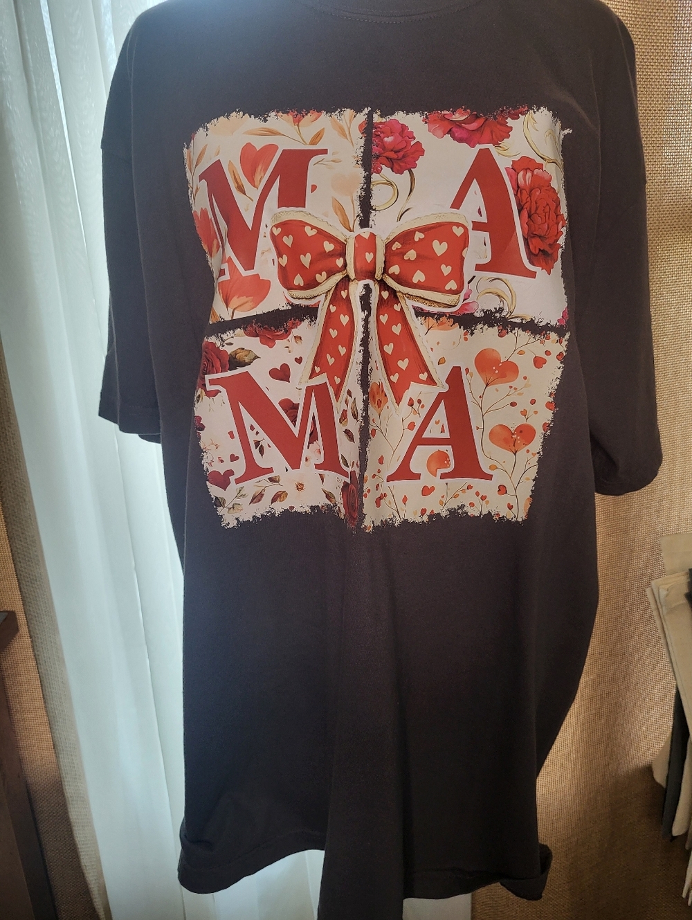 Woman's T-Shirt with Red Bow Design